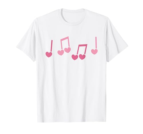 Music Heart Music Note Funny Musician Kids Girls Music T-Shirt