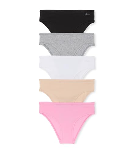 Victoria's Secret PINK Women's Cotton Cheeky Underwear, Pink Basic Pack, XXL - image 1