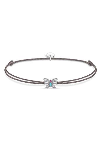 Preisvergleich Produktbild Thomas Sabo Little Secrets Armband Schmetterling 925 Sterlingsilber / Nylon Grau