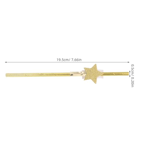 LABRIMP 40 pitillos de papel metálico dorado y plata miniatura 2