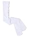 MeMoi Girls Opaque Open-Work Wavy-Patterned Fashion Tights White 2-4