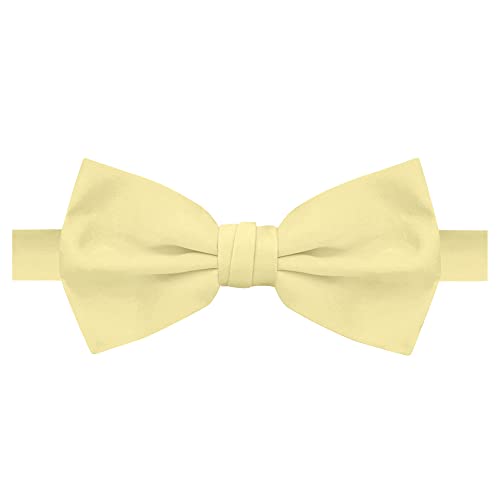 Image of Jacob Alexander Men's Pretied Banded Adjustable Solid Color Bowtie