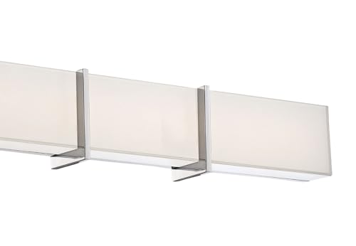 Image of Minka Lavery 2923-77-L High Rise LED Vanity Bath Light, 1-Light, 44 Total Watts, 30-in H x 5.5-in W, Chrome