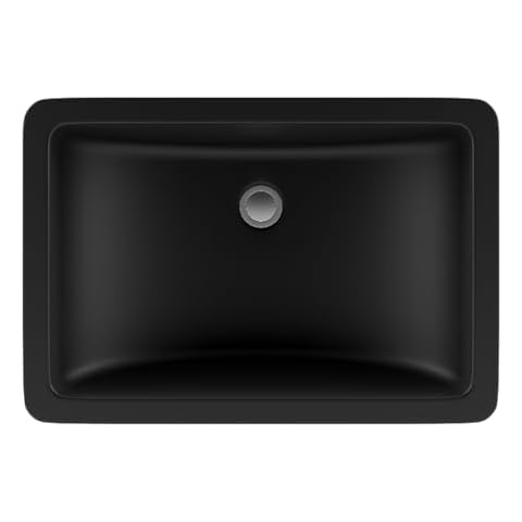 Lexicon Quartz Composite Rectangle Vanity Sink - Black Cover