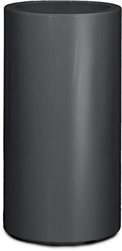 Fleur Ami – Bandeja de fibra de vidrio gelcoat Ø 42 cm H 75 cm Ext. Redondo alto gris brillante – dimhaut: H 75 cm – Color: gris antracita