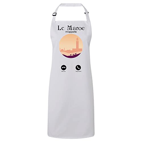 Tablier cuisine Maroc premium imprimé haute définition voyage