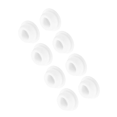 Image of MECCANIXITY 8pcs T-Shaped Silicone Plugs 26mm 1 Inch Dia Snap in Plug Hole Seal Cover Round Rubber Stopper for Kitchen Rubber Bulkheads Waterproof Sealing Plugs White