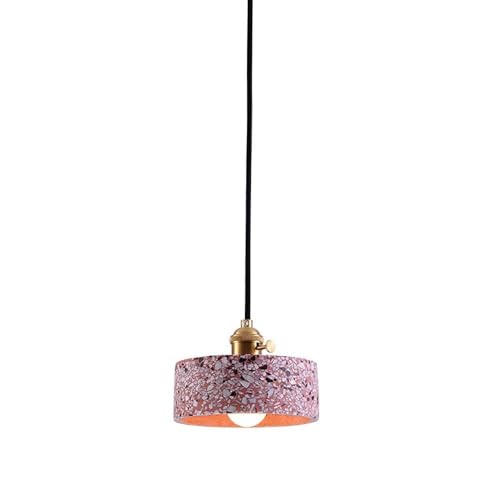 Lampe à suspension cuivre E27 hauteur réglable pour petit espace
