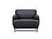 Produktbild Neso Sofa aus echtem Leder, 1-Sitzer, Dunkelblau, 88 x 90 x 76 cm