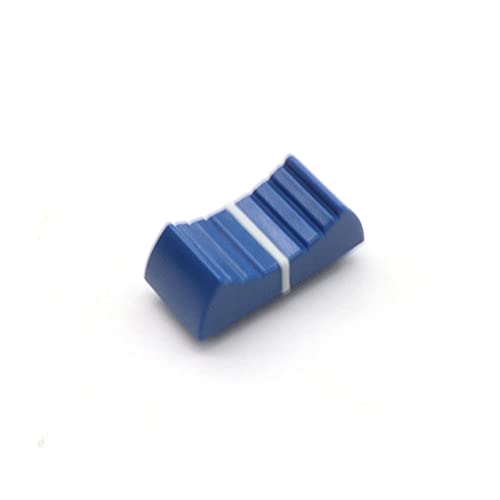 10PCS Mixer Dimming table straight slide potentiometer fader button cap 4mm hole audio adjustment cap,blue