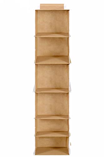Image of Hanging Organizer (Beige, Pack of 1 (6 Shelf))