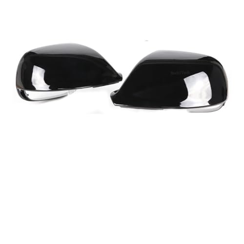 Coque de protection rétroviseur remplacement exact noir brillant