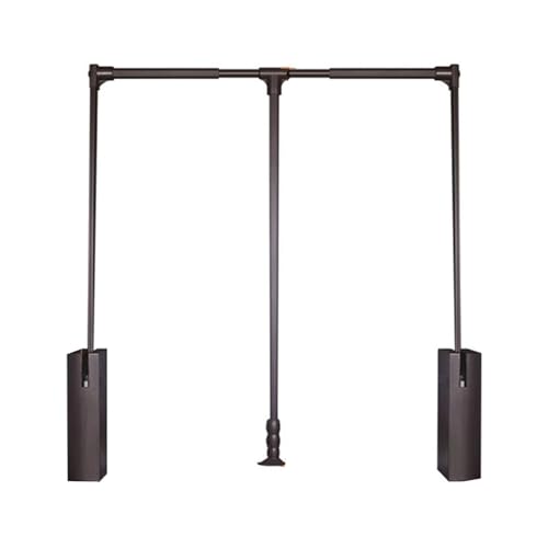 Tringle à vêtements télescopique réglable charge 20 kg marron
