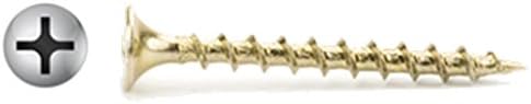 (2500) #8 X 2-1/2" Drywall Screw Phillips Bugle Head Coarse Thread Yellow Zinc Bulk Box