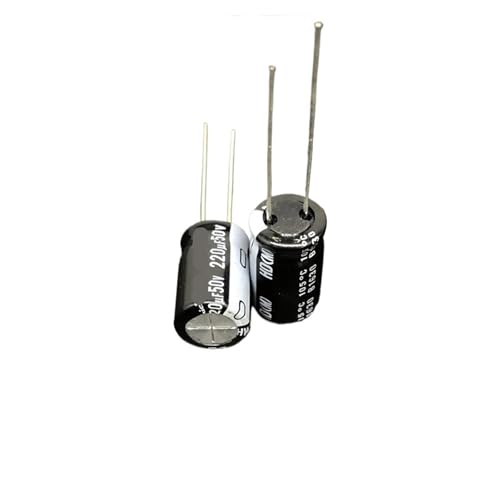 TSIOHKBS 10Pcs/100Pcs 220uF 50V HD Series 10x16mm Low Impedance 50V220uF Aluminum Electrolytic Capacitor (100Pcs)