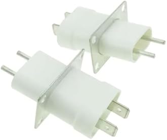 10 PCS 4 Filament Pin Sockets Microwave Oven Magnetron Plug Socket Connectors Essential Replacement for Microwave Oven 4 Filament Pin Sockets Converter