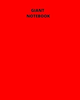Paperback Giant Notebook: Solid Red Color 800 College Ruled Pages Large Notebook (8 x 10 in.) Book