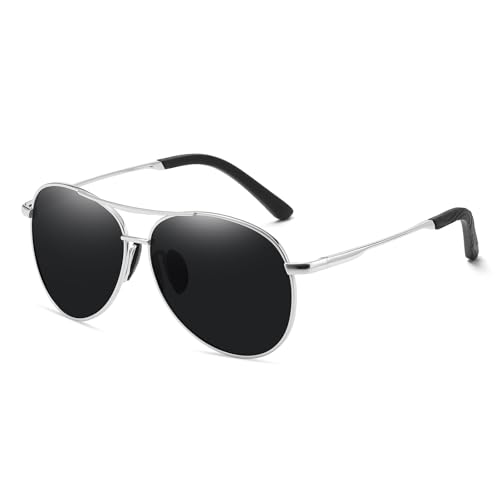Image of Classic Aviator Sunglasses - Polarized Military Style for Men & Women, 100% UV Protection, Premium Quality
