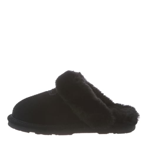 BEARPAW Women's Loki II Scuff Slipper, Black, Size 8