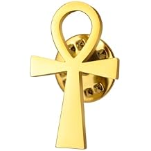Dreamtimes Ancient Egyptian Coptic Ankh Cross Brooch Pin Stainless Steel Spiritual Symbol Jewelry