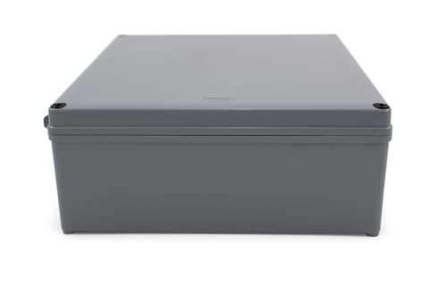 DJC Supply Co. Weather & Dust Proof PS Plastic Junction Conduit Box (1, 12" x 8" x 4")