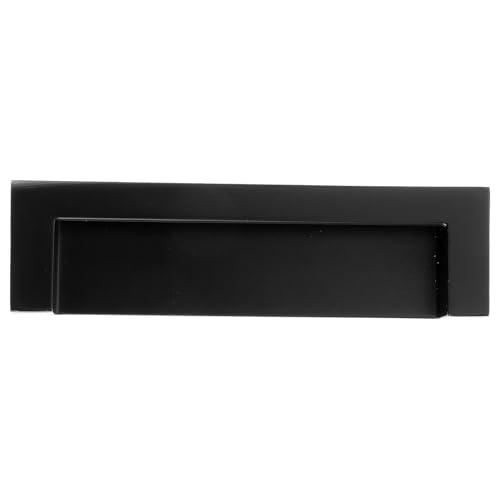GALPADA Tirador Empotrado para Muebles Negro Manija Metálica Oculta Resistente Diseño Ahuecado para Puertas Corredizas Armarios Graneros y Closets Fácil Instalación y Durabilidad