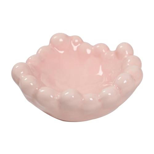 Amagogo Bandeja de joyería, plato decorativo para baratija, plato de exhibición, cuenco para llaves, plato para anillos de joyería para relojes, pendientes, Rosa