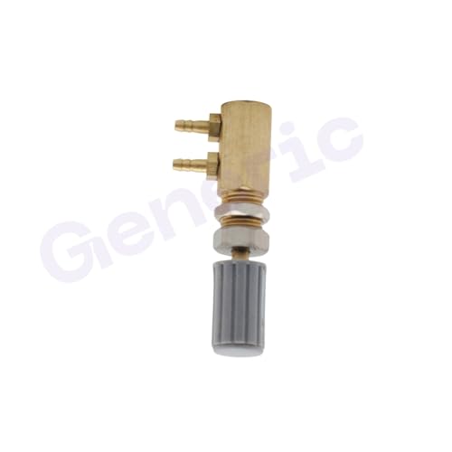 Image of 3mm Dental Chair Water Control Regulator Valve with 2 Parallel Nipples - Metal Water Pressure Regulating Valve Nozzle, Oral Cleaning Hose Turbine Switch Replacement Spare Part