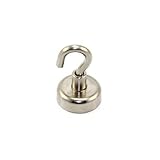 Magnet de Sujeción de Neodimio Con Gancho M4 Para Colgar, Sostener O Mostrar Elementos - 20mm de Diámetro x 34mm de Alto - 16.5kg.