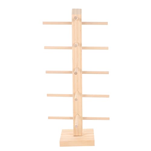 minkissy Supporto in Legno Espositore Portaocchiali Multiplo Organizza Sole e Base Stabile Pratico Usare Pulizia Panno Umidificio