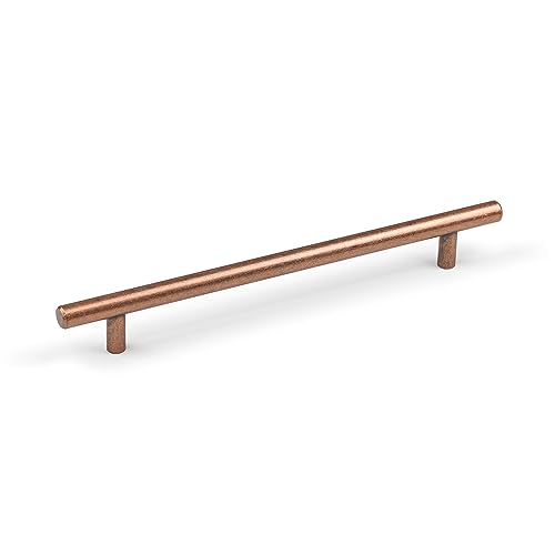 Tirador de barra de alacena de cocina de cobre antiguo con centros de 192 mm