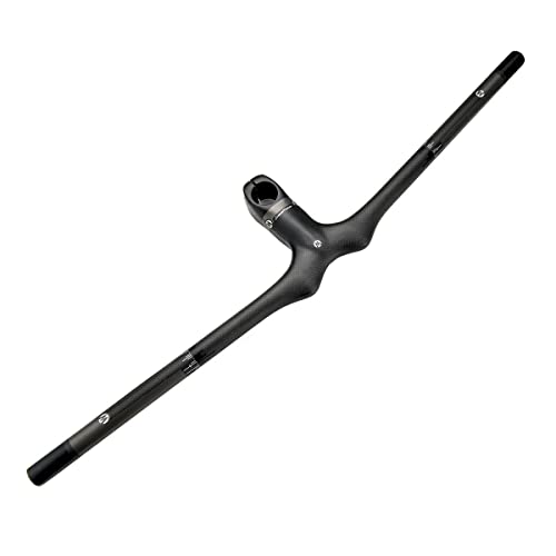 【Materiale】 il manubrio della mountain bike realizzato in materiale in fibra di carbonio ， elevata resistenza alla trazione, non facile da deformare, peso ultraleggero.