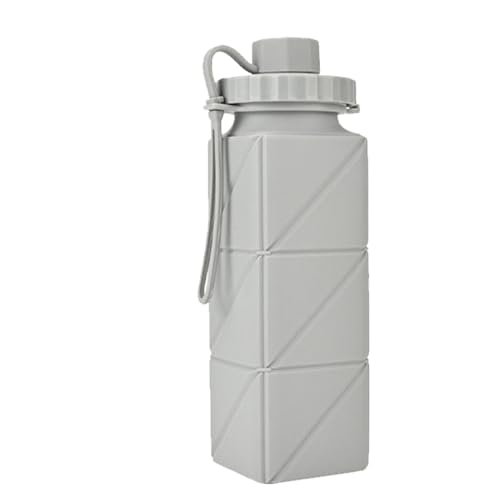 Decorhome Botella de agua de viaje plegable, botella de agua de silicona plegable | Botellas de agua de silicona cuadrada taza de agua plegable | Ligera, reutilizable, portátil, a prueba de fugas