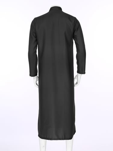 Clergy Robe for Men - Long Sleeve Button Maxi Robe Gown for Minister, Choir, Pulpit, Preacher4