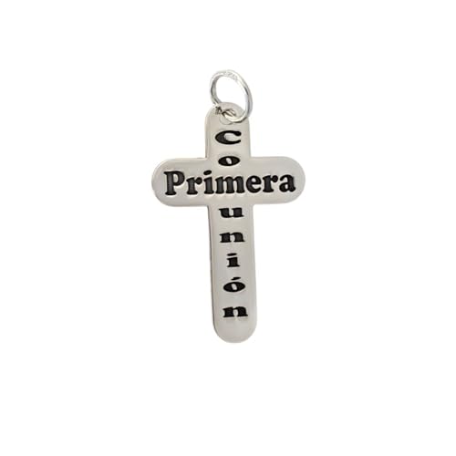 Cruz colgante plata Ley 925m 30mm Inmaculada Romero Primera Comunión