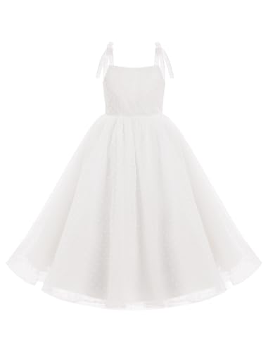 Flower Girl Swiss Dot Formal Wedding Dress Floral Smocked Teen Pageant Junior Bridesmaid Ball Gown Tween Easter Dress