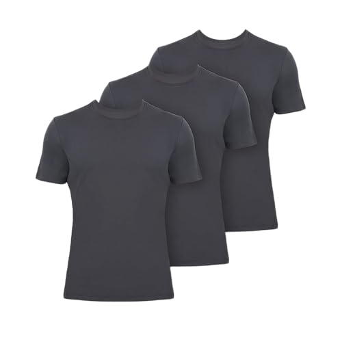 T-Shirts for Men Rayon Made from Bamboo Crewneck Undershirt Tees 3 Pack - Main Image