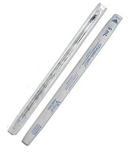 4090-0005 - VistaLab 5mL Low-Insertion Force Wobble-Not Serological Pipettes Sterile - Blue Stripe - Individually Wrapped Case of 200 50/Bag, 4 Bags/Case