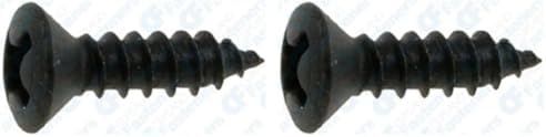 100#6 X 1/2" Phillips Oval Head Tapping Screws Black (Pack of 2)