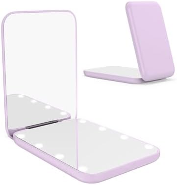 WOBSION 1x/3x Small Lighted Makeup Mirror for Purse