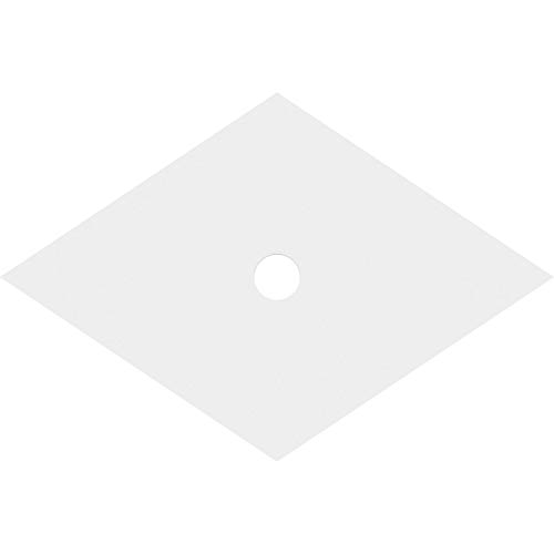 Image of Ekena Millwork CMP24X16DD-02000 Diamond Architectural Grade PVC Contemporary Urethane Ceiling Medallions 24 inchW x 16 inchH x 2 inchID x 8 1 /2 inchC x 1 inchP