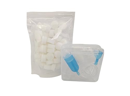Aspirador nasal para bebe con 3 boquillas anatómicas + 5 recambios de esponja desechable de regalo + 50 filtros de esponja desechables. (Pack)