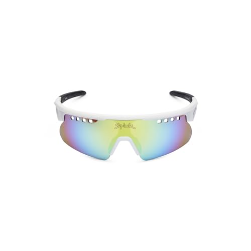 Lunettes Aloha miroir jaune soleil protection UV monture blanche