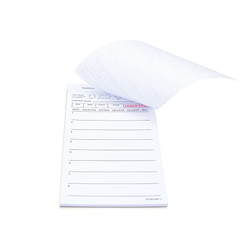 Dgbdpack Guest Check Pads Ep-3616Wp-1 (10 Pads), Total 500 Sheets White Waitress Notepad, Server Order Pads For Restaurant #TOP3