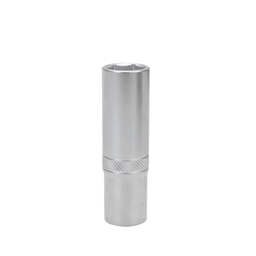 GROZ Hex Deep Socket 1/2" Drive, 10mm CrV Steel, 3x Performance, | DIN 3120 Standards, Super Grip | SKT/H/1-2/10D/UG