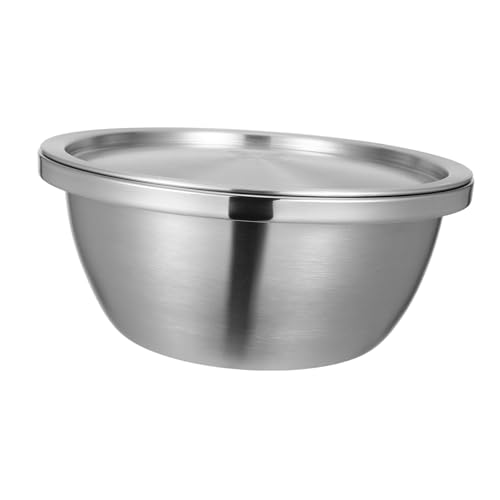 BAZEITFLOW ステンレス製多機能ミキシングボウル 大容量深型容器 食材混ぜやすい軽量設計 家用調理用 保存と調理に適した 素材