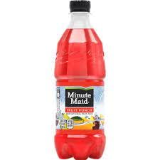 Snackur Minute Maid Fruit Punch,20 oz Bottle,8 Pack, In Snackur Safe ship Box
