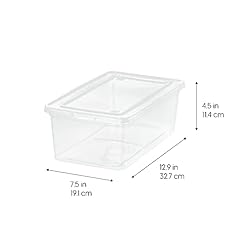 Alternative view of IRIS USA 6 Qt Clear Storage Box, BPA-Free Plastic Stackable Bin with Lid, Containers to Organize Shoes and Closet Shelves, Classroom Organization Teacher Tools, Game Storage, 20 Pack