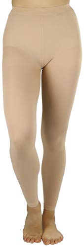 Image of ToBeInStyle Women's Opaque Ankle Long Nylon Footless Fun Tights Pantyhose