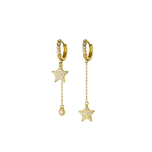 Boucles d'oreilles argent 925 pompon étoile pour femme bijoux mariage et soirée